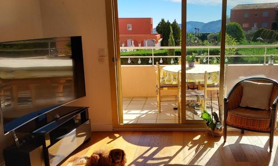 Chambre Lit 2 Personnes Dans Appartement Du Logeur Mandelieu-La Napoule Exterior photo